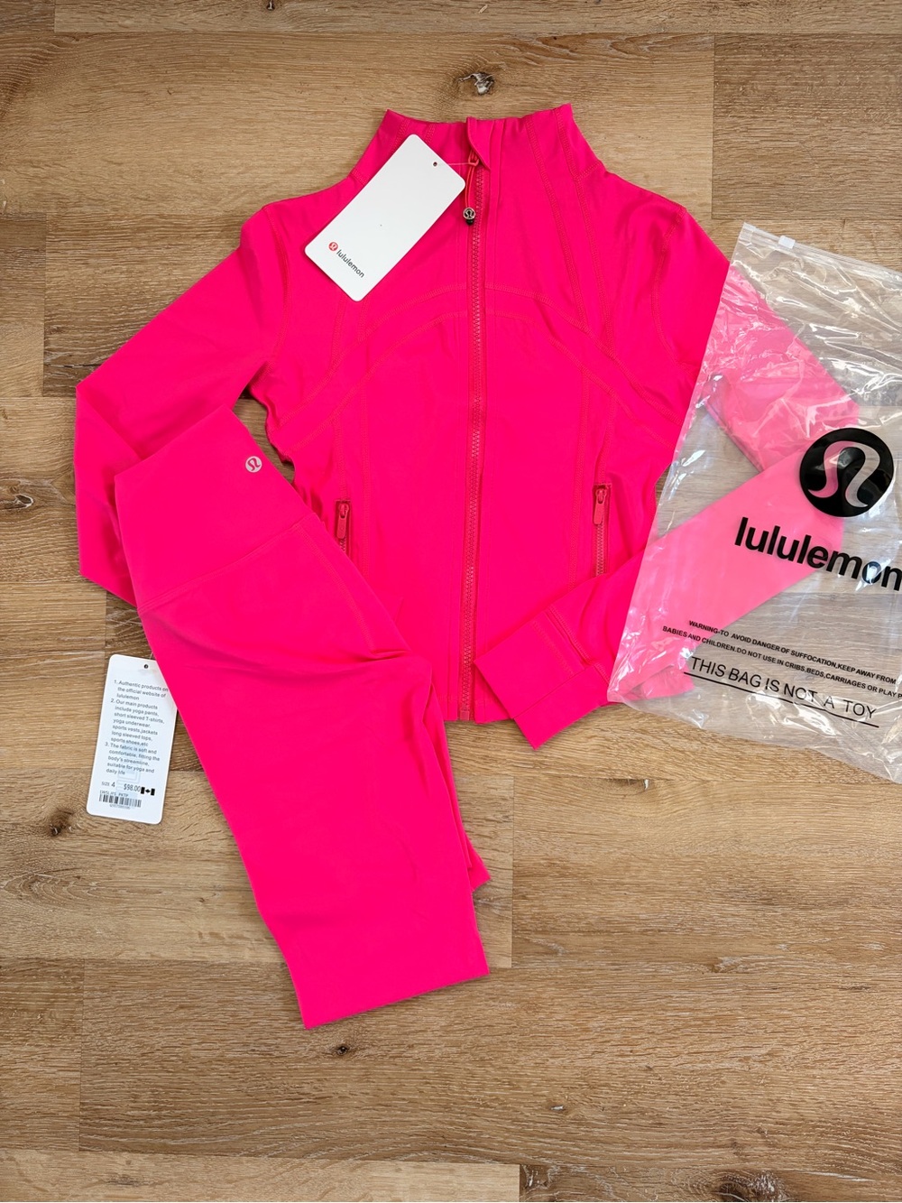 Lululemon Sonic Pink Define Jacket & Matching Leggings Set – NWT - Picture 3 of 3